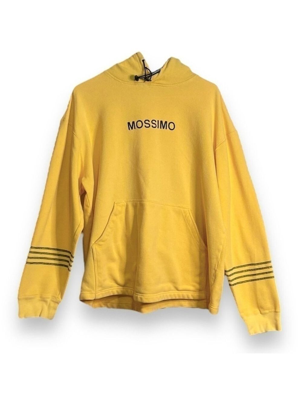 Mossimo Sweatshirt Hoodie Women’s Size Large Yellow and Navy Blue - Picture 2 of 5